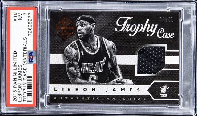 2015-16 Panini LeBron James Limited Trophy Case Materials #10 card image