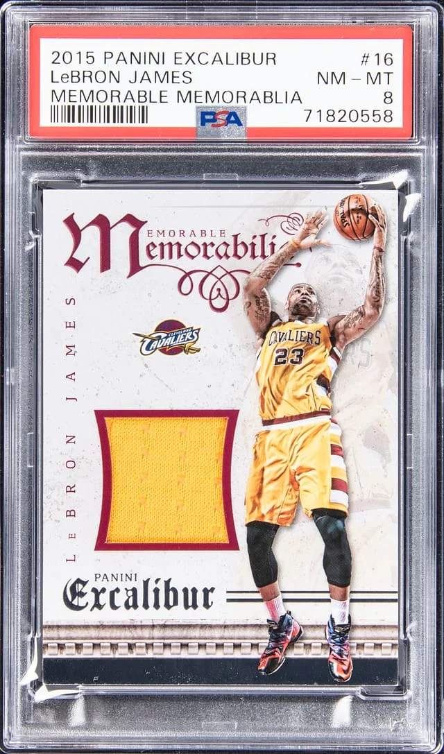 2015-16 Panini LeBron James Excalibur Memorable Memorabilia #16 card image