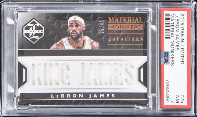 2015-16 Panini LeBron James Limited Material Monikers #25 card image
