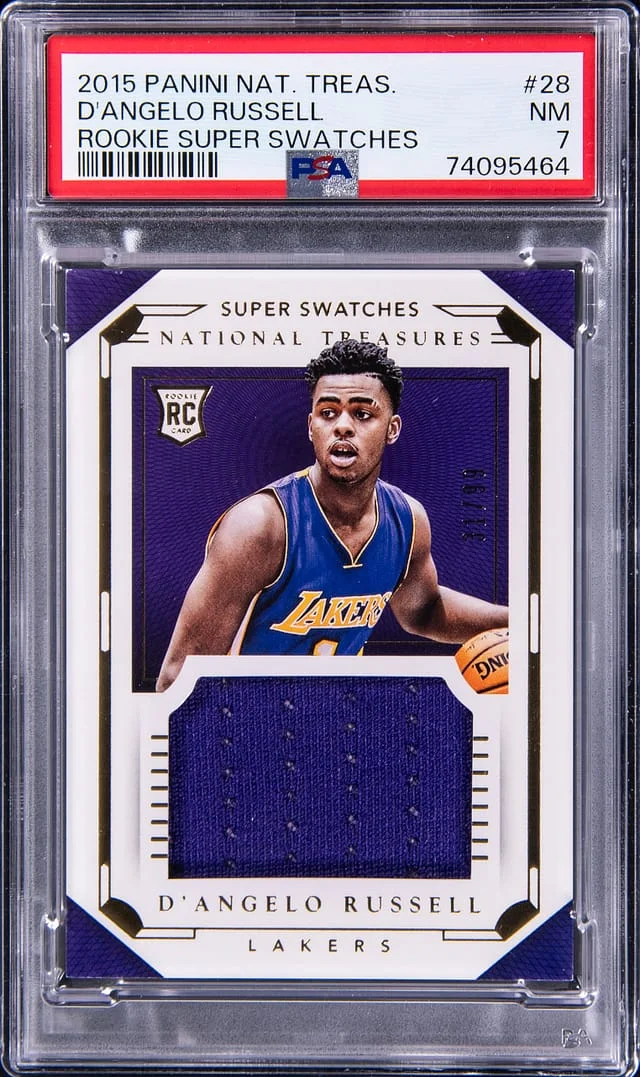 2015-16 Panini National Treasures D'Angelo Russell Super Swatches #28 card image
