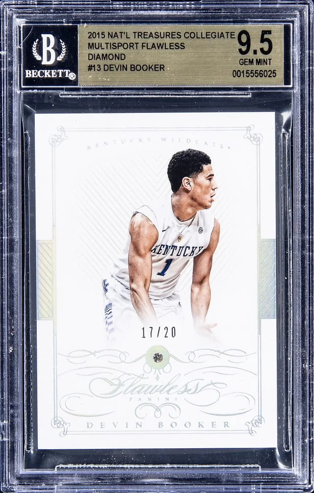 2015-16 Panini National Treasures Devin Booker Collegiate Multisport Flawless Diamond #13 card image