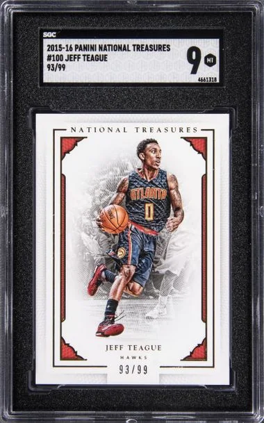 2015-16 Panini National Treasures Jeff Teague 93/99 #100 card image