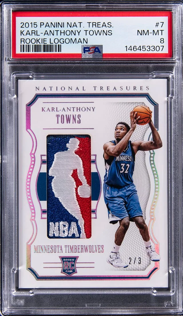 2015-16 Panini National Treasures Karl-Anthony Towns Logoman #7 card image
