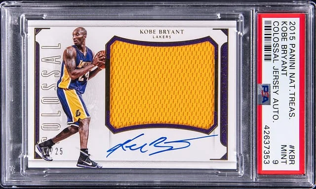 2015-16 Panini National Treasures Kobe Bryant Colossal Jersey Autographs #CJ-KBR card image