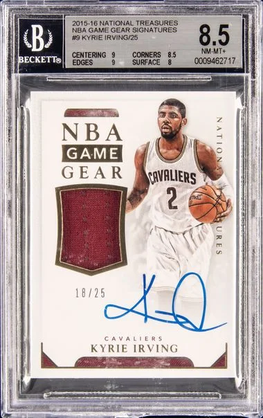 2015-16 Panini National Treasures Kyrie Irving NBA Game Gear Signatures #GG-KIV card image