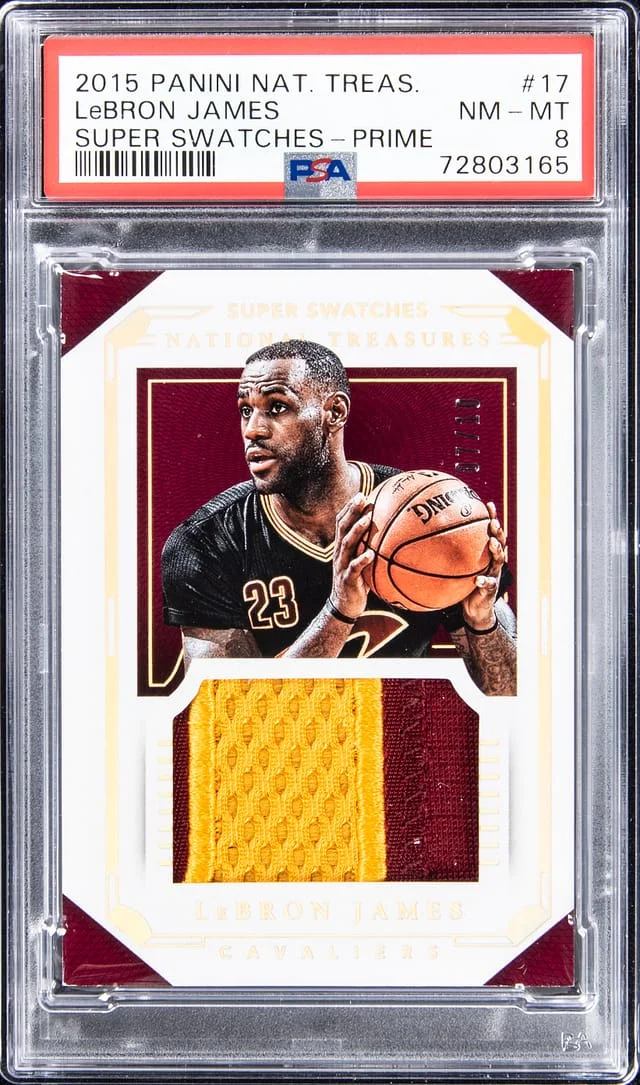 2015-16 Panini National Treasures LeBron James Super Swatches #17 card image