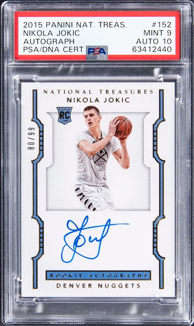 2015-16 Panini National Treasures Nikola Jokic Autograph #152 card image
