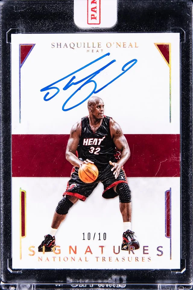 2015-16 Panini National Treasures Shaquille O'Neal Signatures Gold #S-SON card image