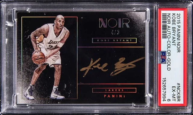 2015-16 Panini Noir Kobe Bryant Autographs Color Gold #NC-KBR card image