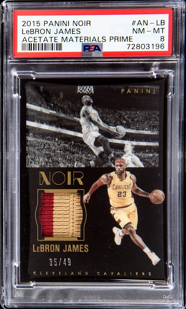 2015-16 Panini Noir LeBron James Acetate Materials Prime #AN-LB card image