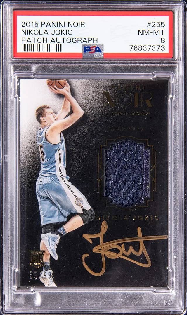 2015-16 Panini Noir Nikola Jokic Patch Autograph (RPA) Color #255 card image