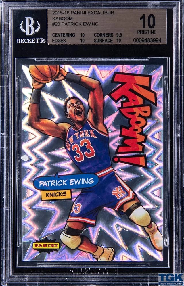 2015-16 Panini Patrick Ewing Excalibur Kaboom #20 card image