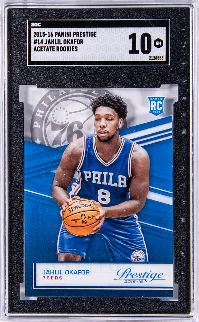 2015-16 Panini Prestige Jahlil Okafor Acetate Rookies #14 card image