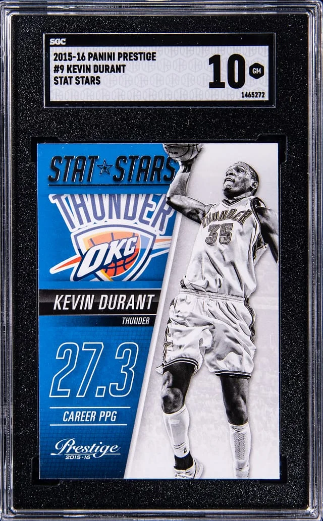 2015-16 Panini Prestige Kevin Durant Stat Stars #9 card image
