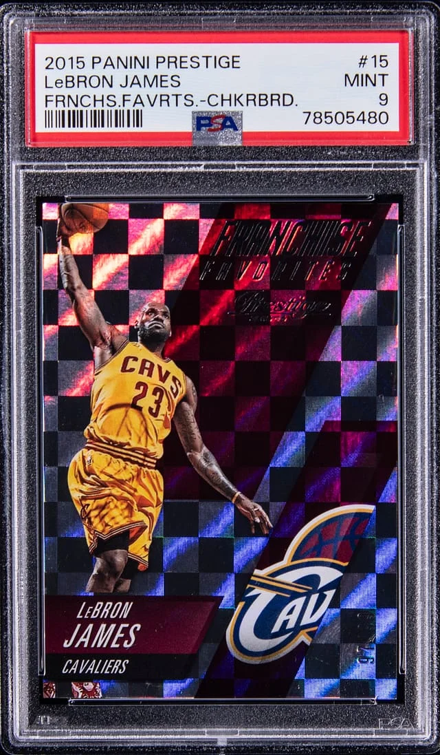 2015-16 Panini Prestige LeBron James Franchise Favorites Checkerboard #15 card image