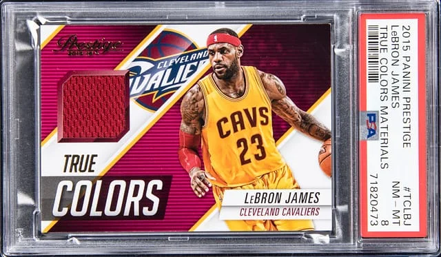 2015-16 Panini Prestige LeBron James True Colors Materials #TC-LBJ card image