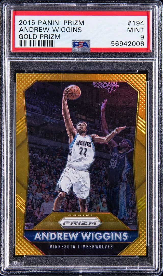 2015-16 Panini Prizm Andrew Wiggins Gold Prizm #194 card image