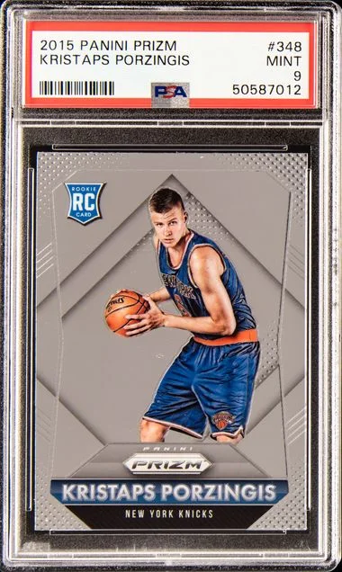 2015-16 Panini Prizm Kristaps Porzingis #348 card image