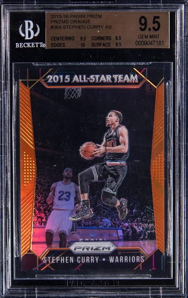 2015-16 Panini Prizm Stephen Curry Orange Prizm #364 card image