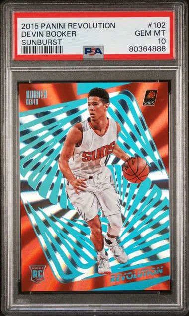 2015-16 Panini Revolution Devin Booker Sunburst #102 card image