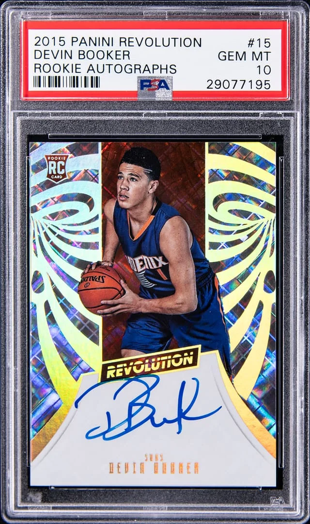 2015-16 Panini Revolution Devin Booker Autograph #15 card image