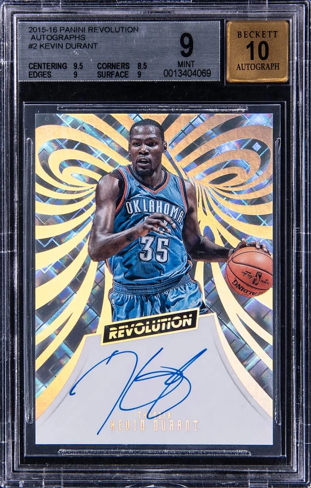 2015-16 Panini Revolution Kevin Durant Autograph #2 card image