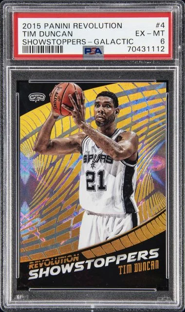 2015-16 Panini Revolution Tim Duncan Showstoppers Galactic #4 card image