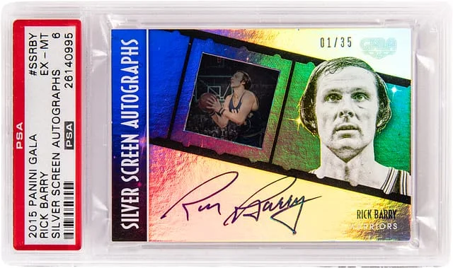 2015-16 Panini Rick Barry Gala Silver Screen Autographs #SS-RBY card image