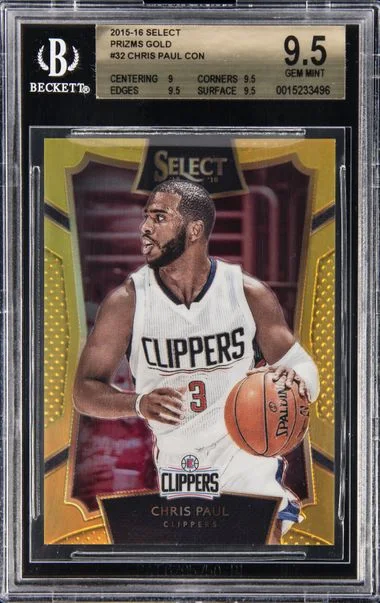 2015-16 Panini Select Chris Paul Gold Prizm #32 card image