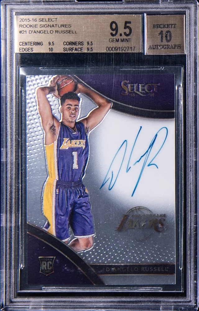 2015-16 Panini Select D'Angelo Russell Signatures #RS-DR card image