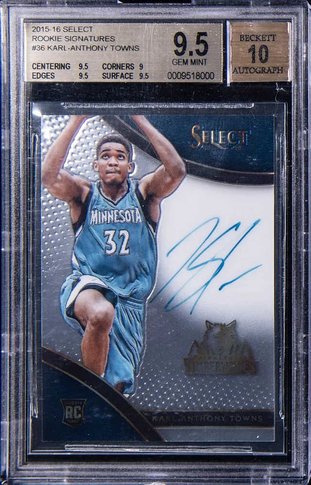 2015-16 Panini Select Karl-Anthony Towns Signatures #RS-KA card image