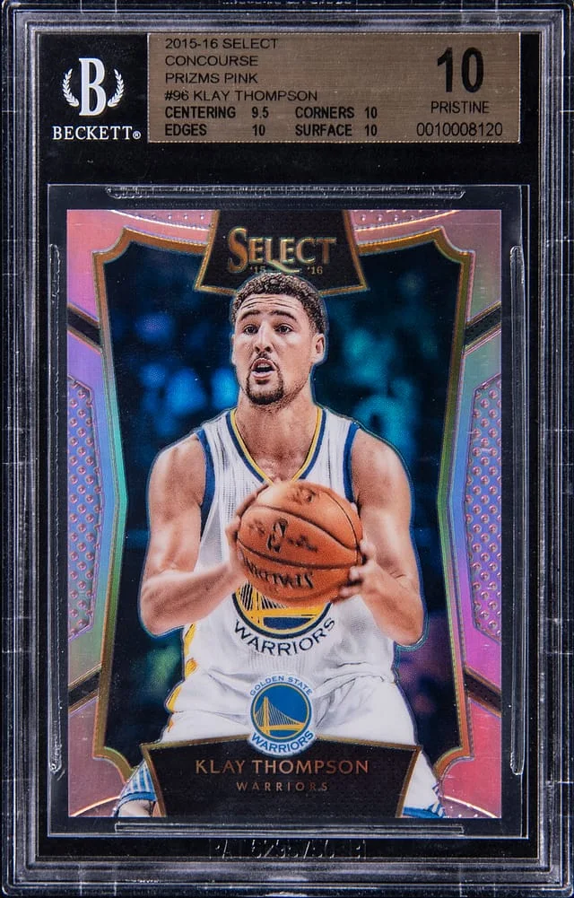 2015-16 Panini Select Klay Thompson Black Prizm #96 card image