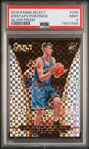 2015-16 Panini Select Kristaps Porzingis Silver Prizm #245 card image