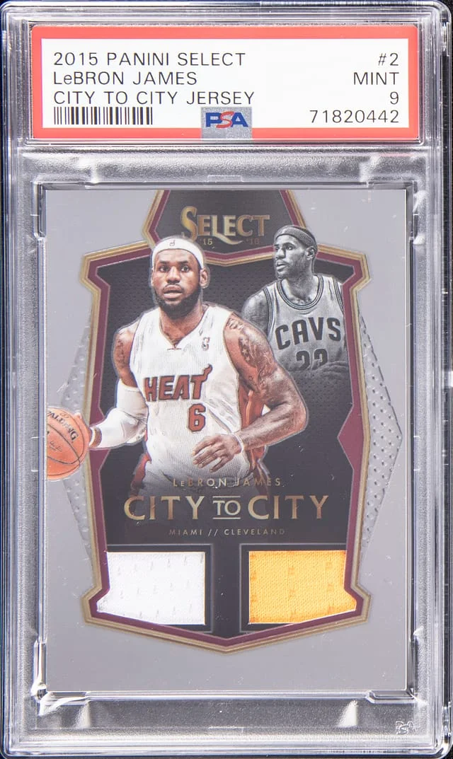 2015-16 Panini Select LeBron James City To City Jersey #2 card image