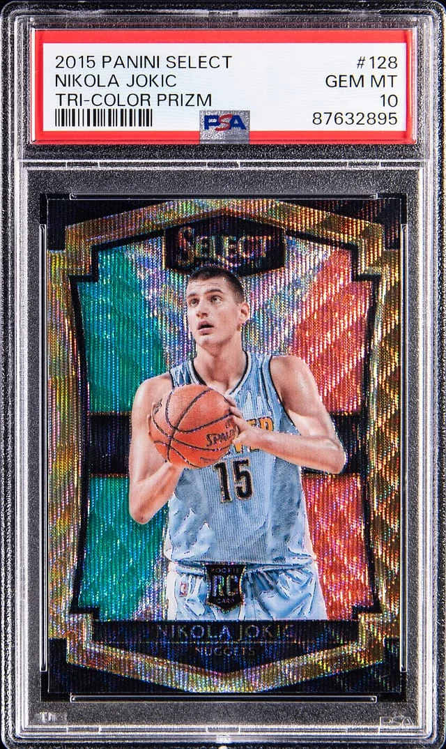 2015-16 Panini Select Nikola Jokic Tri-Color Prizm #128 card image