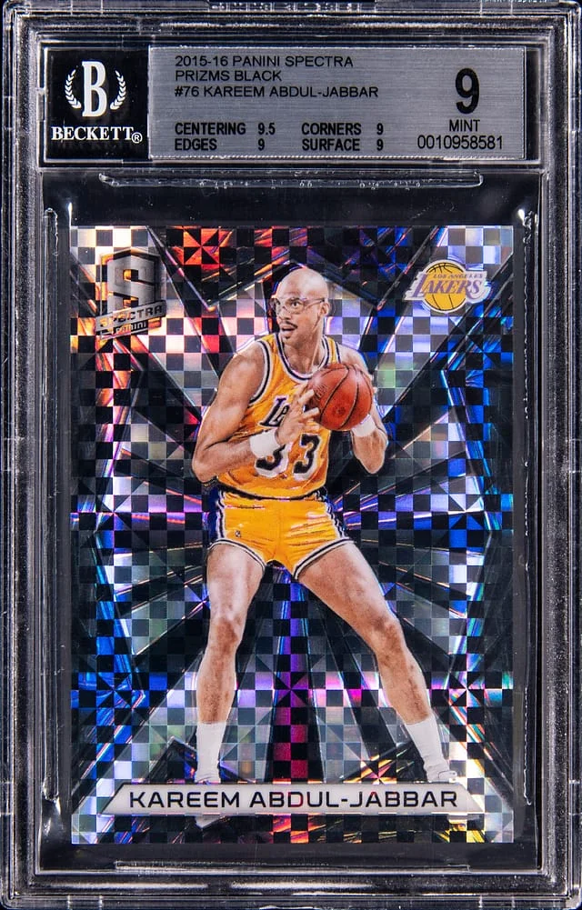 2015-16 Panini Spectra Kareem Abdul-Jabbar Black Prizm #76 card image