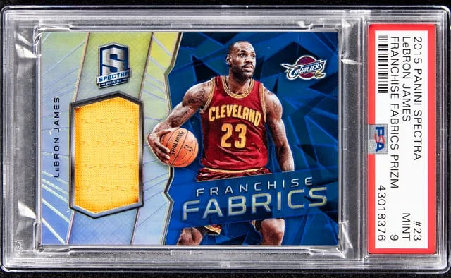2015-16 Panini Spectra LeBron James Franchise Fabrics Prizm #23 card image