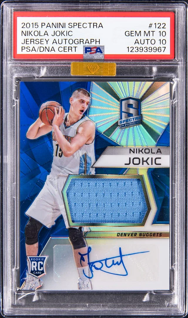 2015-16 Panini Spectra Nikola Jokic Jersey Autograph #122 card image