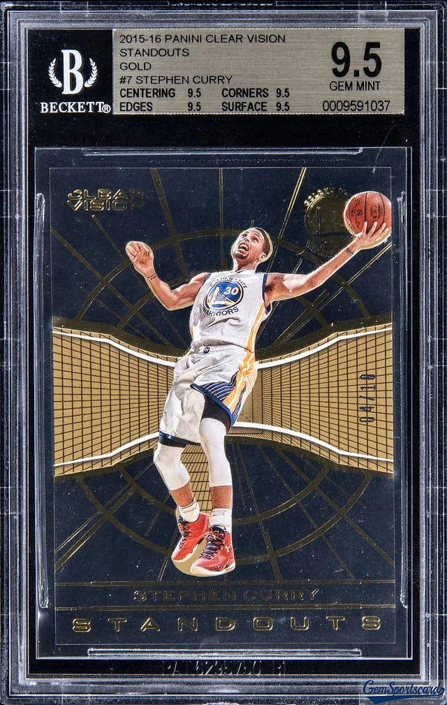 2015-16 Panini Stephen Curry Clear Vision Standouts Gold #7 card image