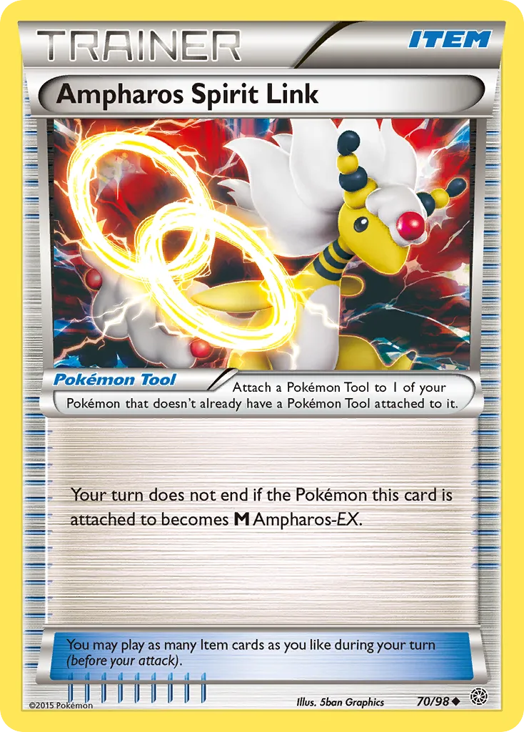 2015 Ancient Origins Ampharos Spirit Link #70/98 Uncommon card image