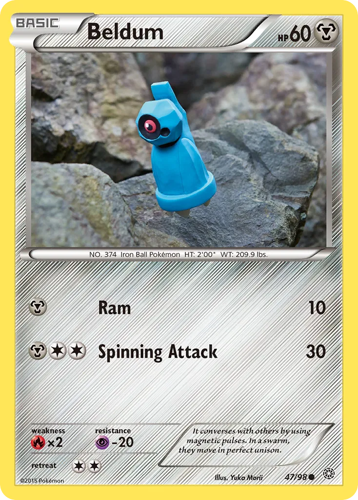 2015 Ancient Origins Beldum Common #47/98 Common card image