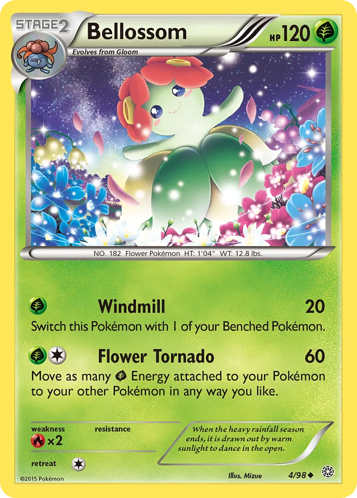 2015 Ancient Origins Bellossom #04/98 Uncommon card image