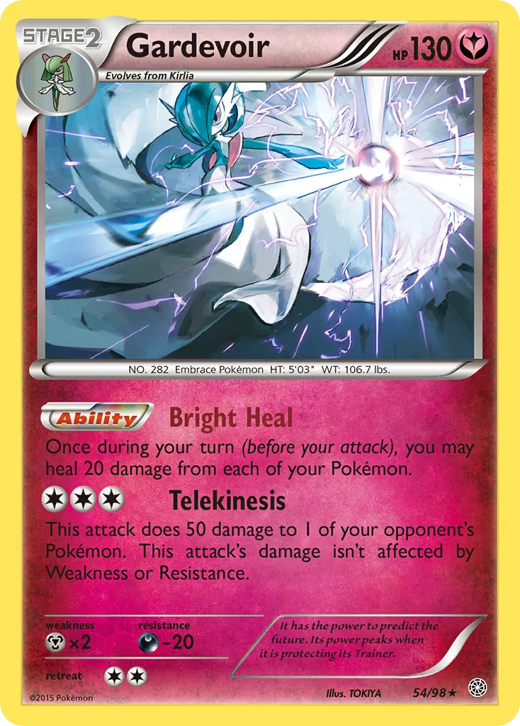 2015 Ancient Origins Gardevoir #54/98 Rare Holo card image