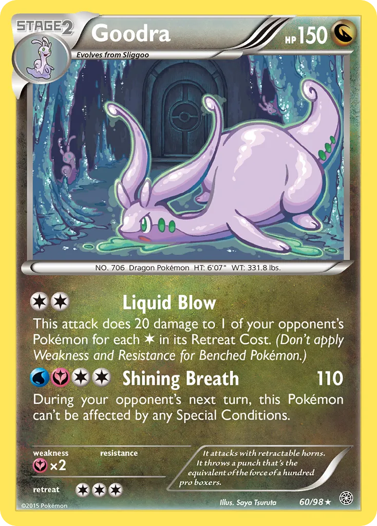 2015 Ancient Origins Goodra #60/98 Rare Holo card image