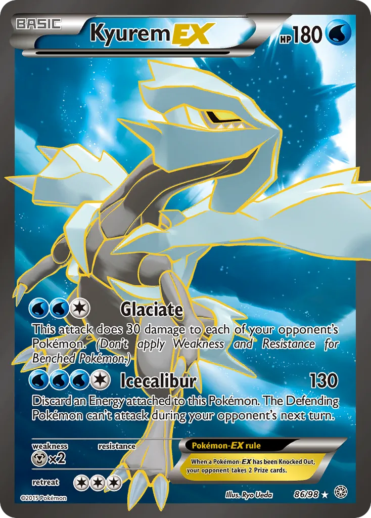 2015 Ancient Origins Kyurem-EX #25/98 Rare Holo EX card image