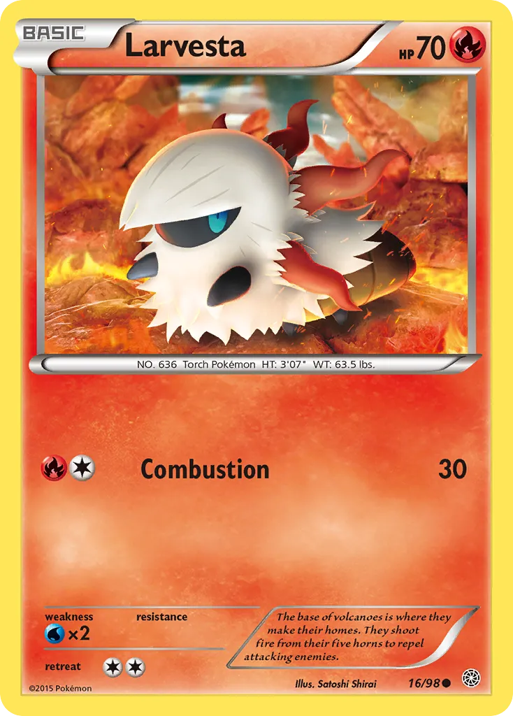 2015 Ancient Origins Larvesta #16/98 Common card image