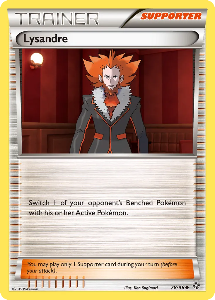 2015 Ancient Origins Lysandre Uncommon #78/98 Uncommon card image