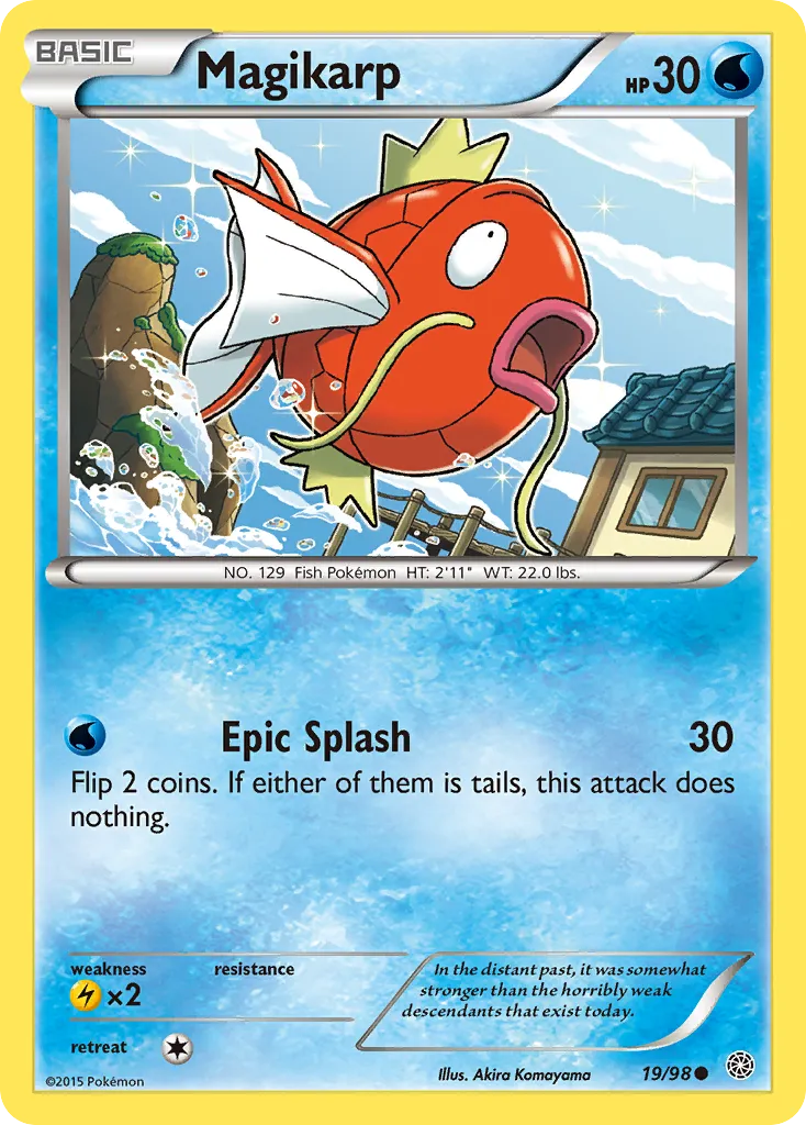 2015 Ancient Origins Magikarp Common #19/98 Common card image