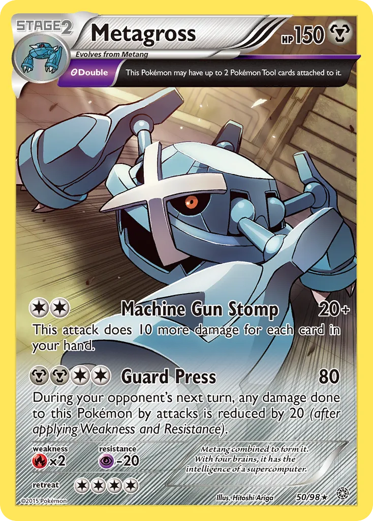 2015 Ancient Origins Metagross Rare #49/98 Rare card image