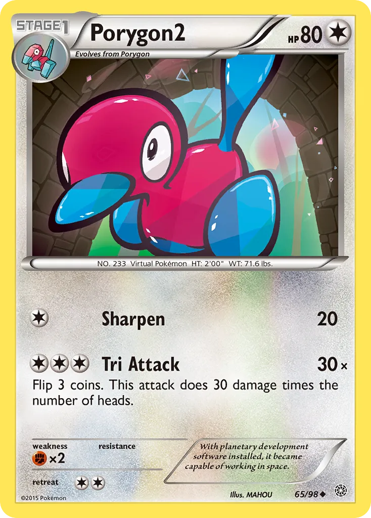 2015 Ancient Origins Porygon2 #65/98 Uncommon card image